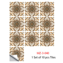 Load image into Gallery viewer, 10pcs/set Cream Marble Frosted Tiles Floor Wall Sticker Kitchen Bathroom Home Renovation Wallpaper Non-slip Beige Wall Decals