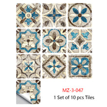Load image into Gallery viewer, 10pcs/set Cream Marble Frosted Tiles Floor Wall Sticker Kitchen Bathroom Home Renovation Wallpaper Non-slip Beige Wall Decals