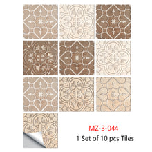 Load image into Gallery viewer, 10pcs/set Cream Marble Frosted Tiles Floor Wall Sticker Kitchen Bathroom Home Renovation Wallpaper Non-slip Beige Wall Decals