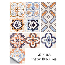Load image into Gallery viewer, 10pcs/set Cream Marble Frosted Tiles Floor Wall Sticker Kitchen Bathroom Home Renovation Wallpaper Non-slip Beige Wall Decals