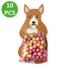 Load image into Gallery viewer, 10pcs/lot Candy Bags Easter Cute Animal Rabbit Cookie Bags Gift Bags Greeting Cards Wedding Baby Shower Birthday Party Candy Box