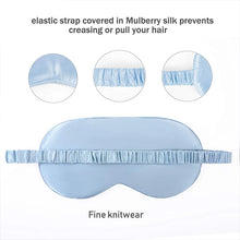 Load image into Gallery viewer, 16 Momme Mulberry Pure Silk Eye Cover Double-Side Eye Shade Sleeping Eye Mask Cover Eyepatch Blindfolds Health Sleep Shield