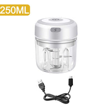 Load image into Gallery viewer, 100/250mL Mini Electric Garlic Chopper USB Charging Ginger Masher Machine Sturdy Durable Chili Vegetable Crusher Kitchen Tool