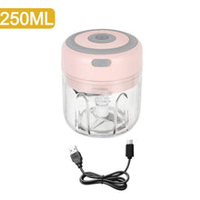 Load image into Gallery viewer, 100/250mL Mini Electric Garlic Chopper USB Charging Ginger Masher Machine Sturdy Durable Chili Vegetable Crusher Kitchen Tool