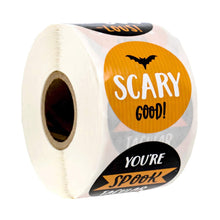 Load image into Gallery viewer, 100-500pcs Halloween Skeleton Round Sticker Envelope Sealing Labels Candy Bag Sticker Halloween Decoration Decor Pumpkin