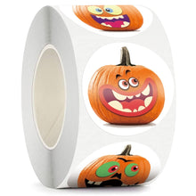 Load image into Gallery viewer, 100-500pcs Halloween Skeleton Round Sticker Envelope Sealing Labels Candy Bag Sticker Halloween Decoration Decor Pumpkin