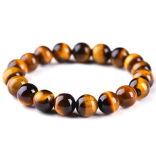 Load image into Gallery viewer, Real Natural Tiger Eyes Brazalete Men Women Strand 4/6/8/10/12/14mm Stone Brazalete Hombre Jewelry Accessories Pulseras