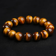 Load image into Gallery viewer, Real Natural Tiger Eyes Brazalete Men Women Strand 4/6/8/10/12/14mm Stone Brazalete Hombre Jewelry Accessories Pulseras