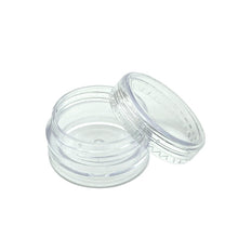 Load image into Gallery viewer, 100pcs 2g/3g/5g/10g/15g/20g Empty Plastic Cosmetic Makeup Jar Pots Transparent Sample Bottles Eyeshadow Cream Lip Balm Container