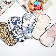 Load image into Gallery viewer, Silk Sleep Mask Porcelain Pattern Eyeshade Eye Cover Shading Blindfold Thicken Soft Eye Mask Sleeping Travel Eyepatch