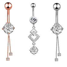 Load image into Gallery viewer, Belly Ring Creative Exquisite Zircon Navel Stud Piercing Jewelry