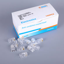 Load image into Gallery viewer, 100PCS Cat6 8P8C RJ45 Modular Socket for CAT5 Cat6 LAN Network High Quality RJ45 Ethernet Cable Plugs Modular Adapter Connectors