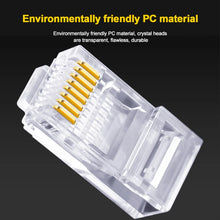 Load image into Gallery viewer, 100PCS Cat6 8P8C RJ45 Modular Socket for CAT5 Cat6 LAN Network High Quality RJ45 Ethernet Cable Plugs Modular Adapter Connectors