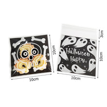 Load image into Gallery viewer, 100Pcs Halloween Plastic Bags Transparent Pumpkin Ghost Biscuit Candy Gift Bags for Halloween Party Decoration Supplies Gift Bag