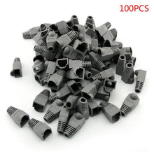 Load image into Gallery viewer, 100Pcs RJ45 CAT6 CAT5e Adapter Cap Ethernet Network Cable Connector Plugs Cover RJ45 Caps Cat5 CAT6 Protective Sleeve Wholesale