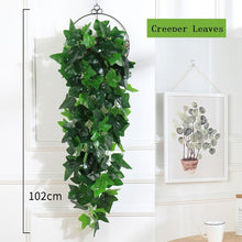 Load image into Gallery viewer, 100cm Artificial Plants Hanging Vines Wedding Garden Decoration Fake Plant Decor for Wall Green Leaves Vines Decorating