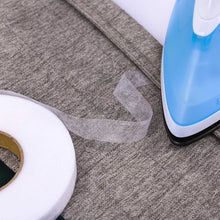 Load image into Gallery viewer, 100m Double Side Iron On Hemming Tape Fabric Fusing Adhesive Tape Hem Tape Web Fusible Bonding Lace Trim Sewing Accessories