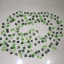 Load image into Gallery viewer, 100pcs Leaf 1 piece 2.4M Home Decor Artificial Ivy Leaf Garland Plants Vine