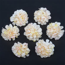 Load image into Gallery viewer, 100pcs/lot Silk Hydrangea Artificial Flower Heads For Wedding Christmas Decoration DIY Wreath Scrapbooking Craft Fake Flowers