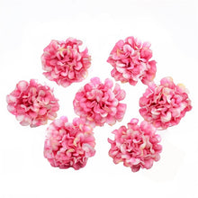 Load image into Gallery viewer, 100pcs/lot Silk Hydrangea Artificial Flower Heads For Wedding Christmas Decoration DIY Wreath Scrapbooking Craft Fake Flowers