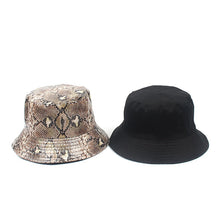 Load image into Gallery viewer, Snake Pattern Bucket Hat Men and Women Street Trendy Double-Sided Wear Hip Hop Hat Travel Sun-Proof Basin Hat