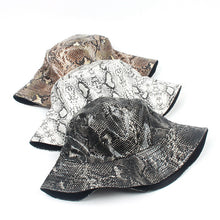 Load image into Gallery viewer, Snake Pattern Bucket Hat Men and Women Street Trendy Double-Sided Wear Hip Hop Hat Travel Sun-Proof Basin Hat