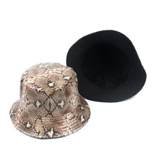 Load image into Gallery viewer, Snake Pattern Bucket Hat Men and Women Street Trendy Double-Sided Wear Hip Hop Hat Travel Sun-Proof Basin Hat