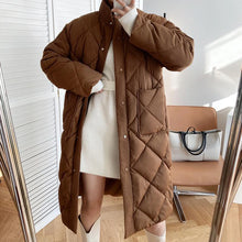 Load image into Gallery viewer, Winter Coat Long Women Stand-up Collar Oversized Parka Jacket