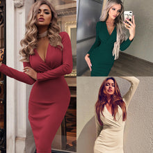 Load image into Gallery viewer, Women's Dress Autumn and Winter Dress Long Sleeve Dress