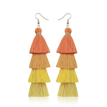 Load image into Gallery viewer, Handmade Tassel Earrings for Girls Vintage Ethnic Style Long Earrings Bohemian Personalized Eardrops Ornament Ear Stud
