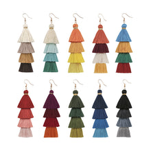 Load image into Gallery viewer, Handmade Tassel Earrings for Girls Vintage Ethnic Style Long Earrings Bohemian Personalized Eardrops Ornament Ear Stud
