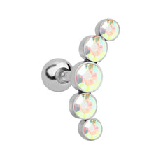Load image into Gallery viewer, Stainless Steel Czech Diamond Stud Earrings Otica Ding Piercing Jewelry