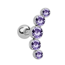 Load image into Gallery viewer, Stainless Steel Czech Diamond Stud Earrings Otica Ding Piercing Jewelry