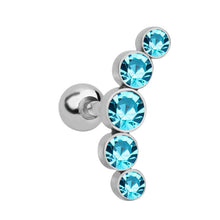 Load image into Gallery viewer, Stainless Steel Czech Diamond Stud Earrings Otica Ding Piercing Jewelry