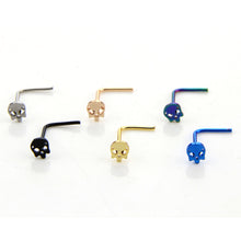 Load image into Gallery viewer, Micro Curved Nose Stud Seven-Shaped Nose Stud Stainless Steel Nose Stud Nose Stud Cutting Surface L-Shaped Nose Stud Human Body Puncture