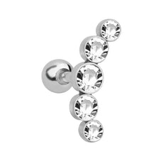 Load image into Gallery viewer, Stainless Steel Czech Diamond Stud Earrings Otica Ding Piercing Jewelry