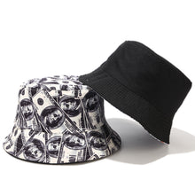 Load image into Gallery viewer, USD Graffiti Bucket Hat Women's Foldable Double-Sided Wear Bucket Hat Tide Outdoor Casual Sun Hat