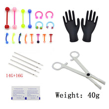 Load image into Gallery viewer, Puncture Set Foreign Trade 25-Piece Set Human Body Piercing Accessories Disposable Puncture Tools