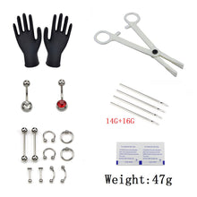 Load image into Gallery viewer, Puncture Kit 21-Piece Set Human Body Piercing Accessories Disposable Puncture Tools