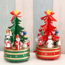 Load image into Gallery viewer, Christmas Decorations Christmas Wooden Rotating Music Box Music Box Christmas Tree Decoration Children Gift Gift