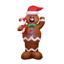 Load image into Gallery viewer, Christmas Courtyard Decoration 1.5M Gingerbread Man Christmas Inflatable Elderly Snowman