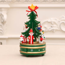 Load image into Gallery viewer, Christmas Decorations Christmas Wooden Rotating Music Box Music Box Christmas Tree Decoration Children Gift Gift