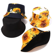 Load image into Gallery viewer, 3D Sunflower Reversible Fisherman Hat Women's Street Fashion Printing Bucket Hat Summer Outdoor Sun Hat