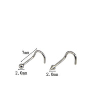 Load image into Gallery viewer, 20 Puncture Mixed Suit Stainless Steel Nose Nose Ring 7-Shaped Nose Stud