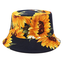 Load image into Gallery viewer, 3D Sunflower Reversible Fisherman Hat Women's Street Fashion Printing Bucket Hat Summer Outdoor Sun Hat