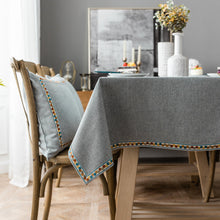 Load image into Gallery viewer, Linen Rectangular Tablecloth Jacquard Red Imitation Cotton Linen Christmas Table Cloth