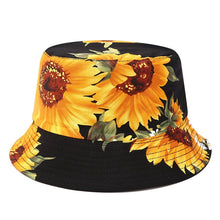 Load image into Gallery viewer, 3D Sunflower Reversible Fisherman Hat Women's Street Fashion Printing Bucket Hat Summer Outdoor Sun Hat