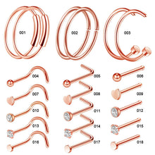 Load image into Gallery viewer, Nose Ring Nail Piercing Hoop Jewelry Stainless Steel Nose Stud