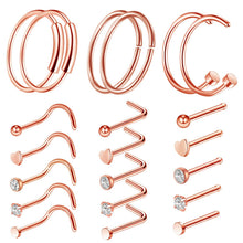 Load image into Gallery viewer, Nose Ring Nail Piercing Hoop Jewelry Stainless Steel Nose Stud