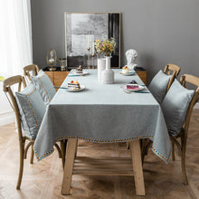 Load image into Gallery viewer, Linen Rectangular Tablecloth Jacquard Red Imitation Cotton Linen Christmas Table Cloth